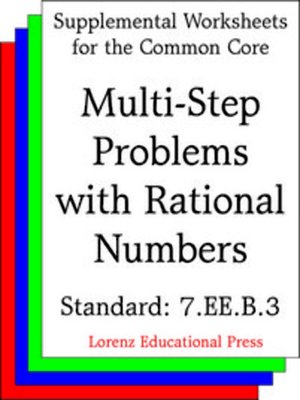 cover image of CCSS 7.EE.B.3 Solving Multi-Step Problems with Rational Numbers